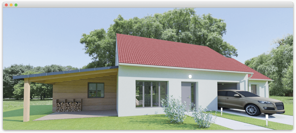 HD rendering of an individual house